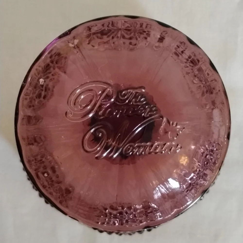 PIONEER WOMAN ADELINE PLUM FOOTED EMBOSSED GLASS DESSERT OR SUNDAE CUP - Picture 3 of 8